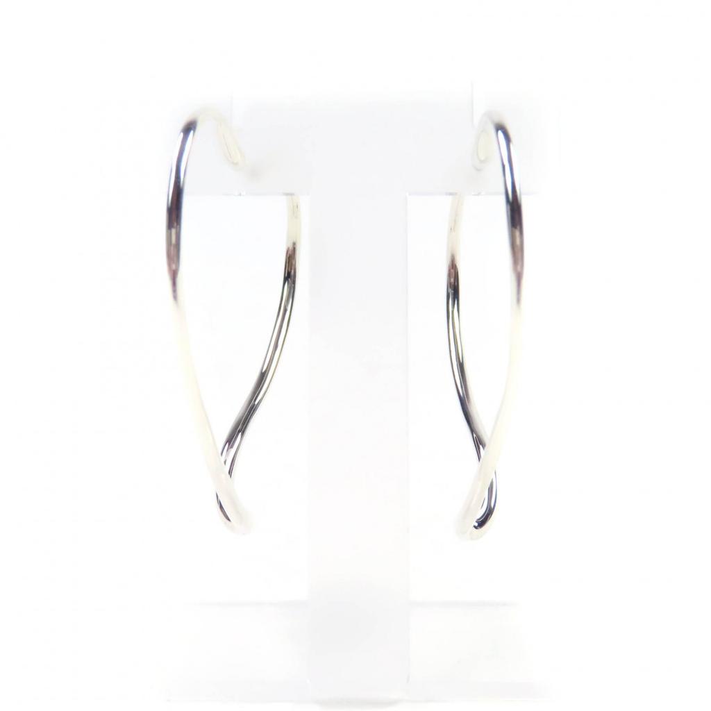 TIFFANY&Co. Open Heart Hoop Pierce Large For Both Ears Silver AG925 Women Used