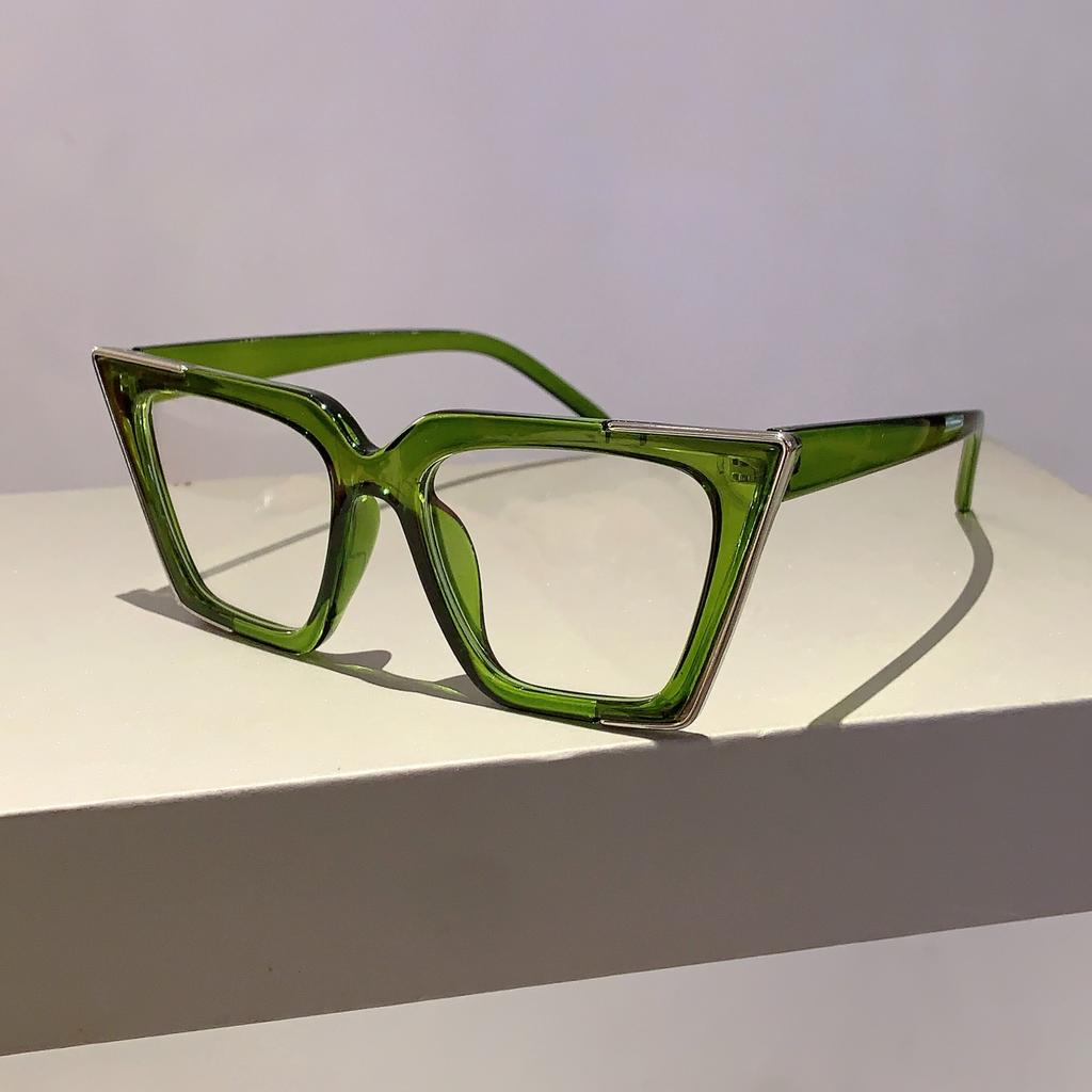 Винтажные очки оверсайз Женская мода Кошачий глаз Блокировка синего света Очки Шикарный конфетный цвет Очки без диоптрий