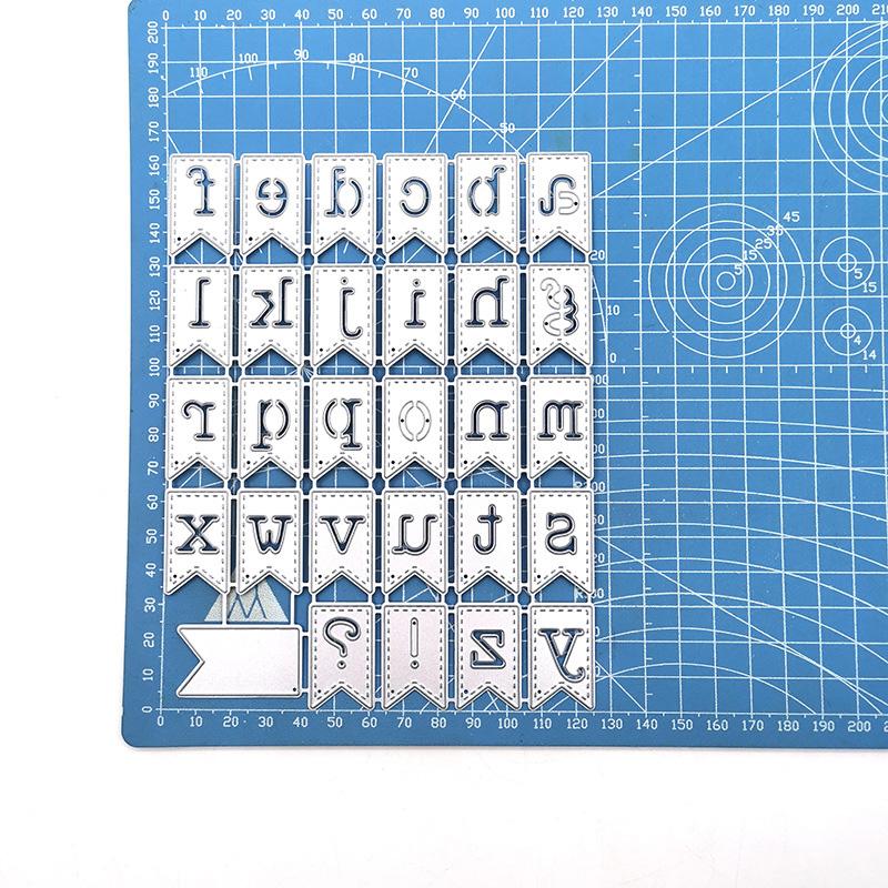 26 узоров с английским алфавитом, металлические трафареты для скрапбукинга, тиснение, трафареты для изготовления карт, ремесленный декор