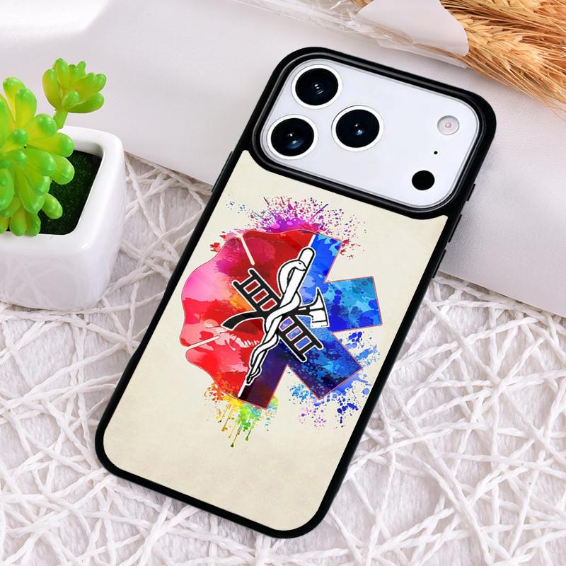 EMT Fireman Fire Rescue Phone Case for iPhone 17 Air 16 15 11 12 14 13 Pro Max Shockproof Cover