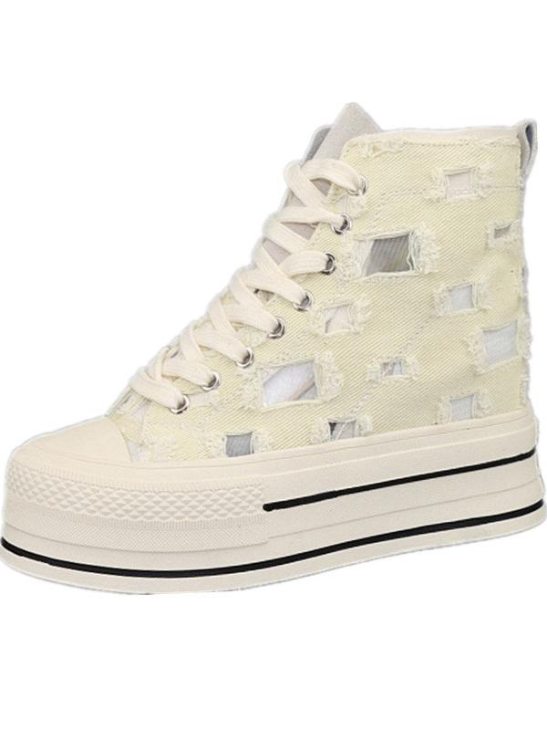 Модные женские кроссовки на каблуке 10 см, на толстой подошве, летние новинки, дышащая сетка, высокий верх, дизайн с отверстиями, легкие, удобные