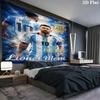 Messi Custom Name Wall Tapestry Aesthetic Wall Hanging Printed Fabric Blanket Decorative Tapestries For Bedroom Living Room Home Decor