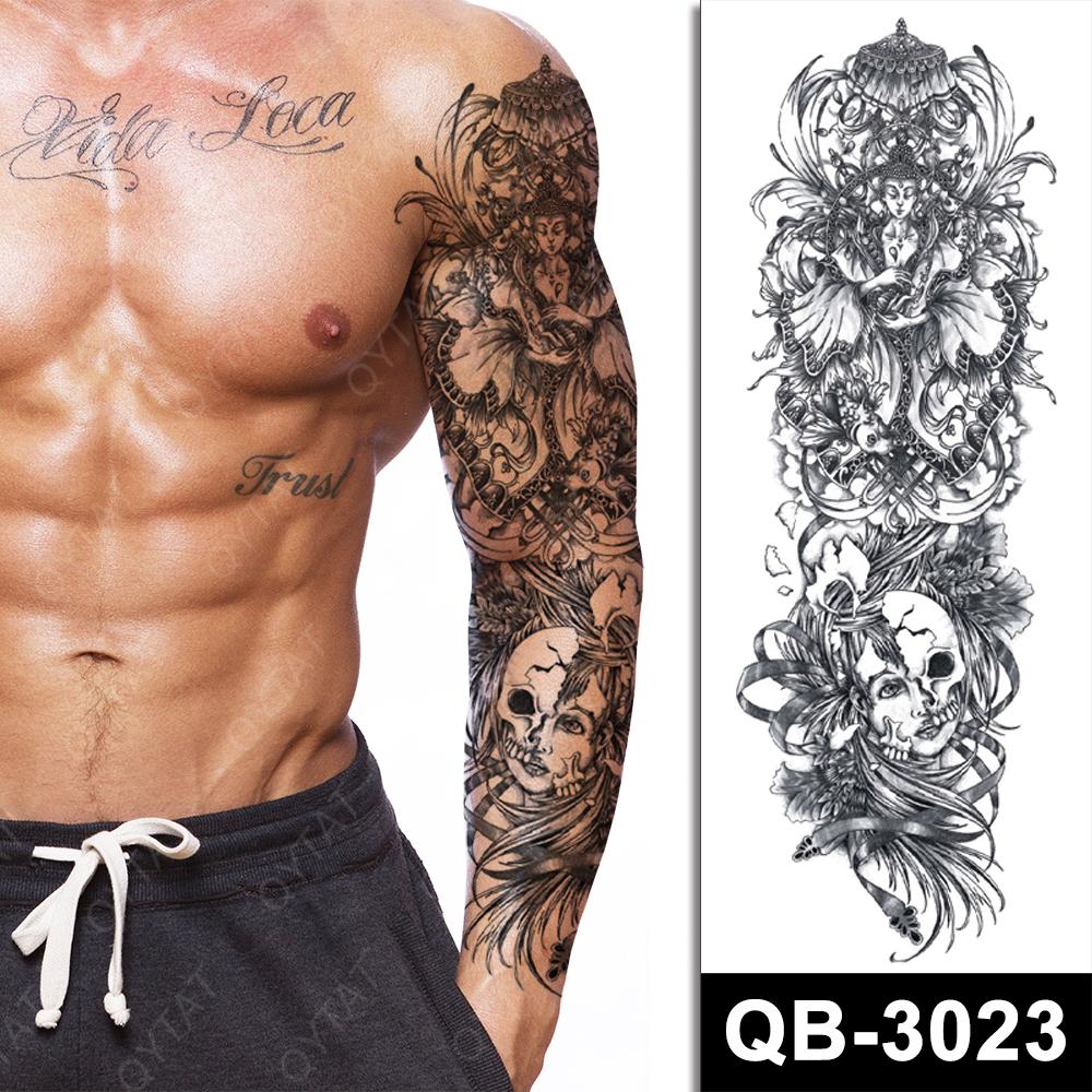High Quality New Designs Disposable Temporary Full Arm Tattoo for Men