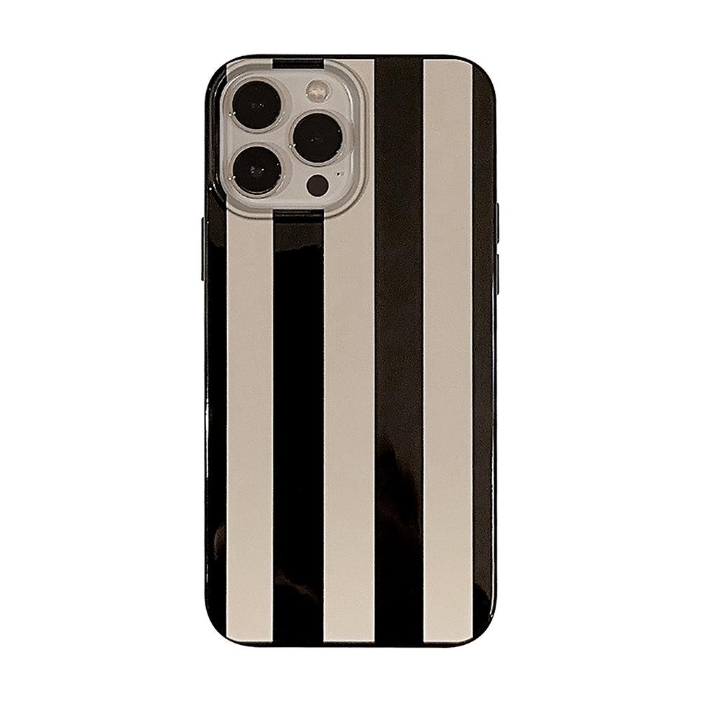 Fashion Retro White Striped Pattern Phone Case For iPhone 17 Air 16 Pro Max 15 14 Plus 13 12 11 Shockproof Silicone Back Cover