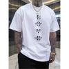 Европейские размеры Мужская Повседневная Спортивная Модная Тенденция Фитнес На Улице Дома Футболка С Коротким Рукавом, С 2D Печатными Узорами, и Повседневная Одежда