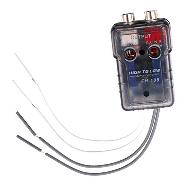 High Level Speaker Signal To Low Level Rca Adapter Car High To Low Subwoofer Converter