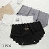3 шт. Женские однотонные трусики бесшовные сексуальные трусы женские однотонные удобные трусы Ice Silk невидимые трусы женское нижнее белье