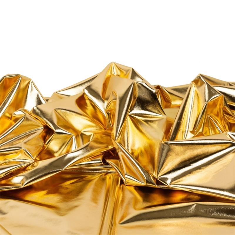 Металлизированная золотая фольга Текстиль Эластичная спандекс ткань Для танцевальных костюмов и одежды для йоги