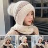 Thickening Integrated Cap Scarf Windproof Ear Protection Cap Winter Neck Warmer  Women