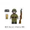 MOC Soldier Accessories Building Block Фигурки Мини-персонажи Развивающие игрушки Рождество Для детей