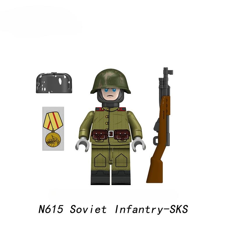 MOC Soldier Accessories Building Block Фигурки Мини-персонажи Развивающие игрушки Рождество Для детей