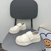 Thick-soled Velcro Biscuits Women's Shoes Round Head Versatile Soft Sole Comfortable Little White Shoes Board Shoes