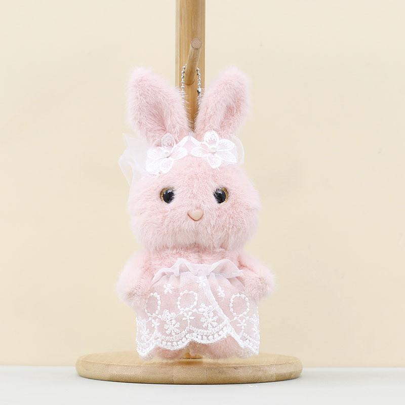 Cute Wedding Bear Plush Pendant Plush Keychain With Short Plush For Gift Ideas