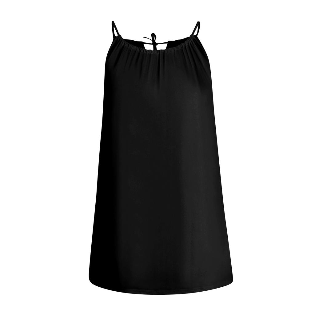 Summer Women's Vest Pleated Solid Color Loose Sleeveless Top Summer Vest Basic Casual Loose