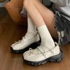 Модные осенние массивные женские спортивные туфли Модные кроссовки на платформе с мелким узором «бабочка» Женские повседневные туфли на плоской подошве Обувь Мэри Джейн для отдыха на природе