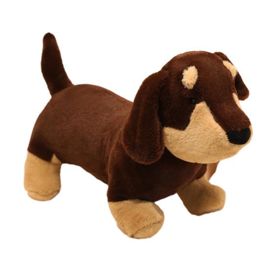 Realistic Dachshund Plush Toy Cute Sausage Dog Stuffed Animal Soft Comforting Companion Gift for Girls Kids