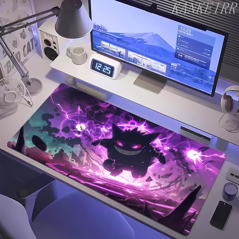 Large Pc Purple Mouse Pad Japan Anime Desk Mat Laptop PPokemons Monster Keyboard Pc Gaming Accessories GGengar Kawaii Mousepad