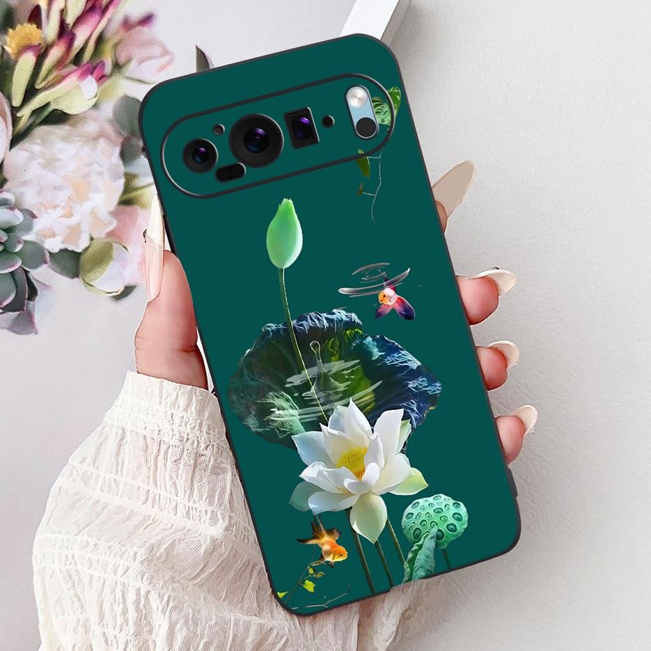 Чехол для Google Pixel 9 Pro Чехол Pixel9A Цветы Расписной Чехол Мягкий Силиконовый Чехол для Телефона Для Google Pixel 9A Pixel9 Pro Корпус