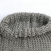 316 L Stainless Steel Metal Mesh Five Finger Glove  for Kitchen Slicing Butcher Cutting Oyster Shucking Fish Fillet Spring Strap