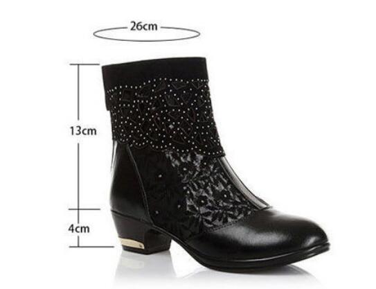 Большие размеры женские летние новые кружевные сетчатые сапоги с ажурной пряжей на низком каблуке классные сапоги на толстом каблуке botas de mujer P770