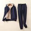 Women's Winter Warm Suit 2 Piece Tracksuit Women Long Sleeve Thicken Hooded Sweatshirts Cashmere Sports Suits Women Clothes