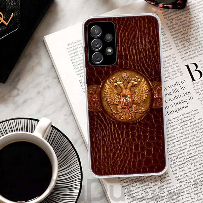 Russia Russian Flags Emblem Phone Case For Samsung Galaxy A15 A14 A54 A13 A53 A12 A52S A55 A22 A23 A24 A32 A33 A34 A25 A35 A03S