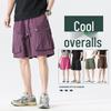 Men's Trendy Summer Loose Straight Cargo Shorts - Nylon Ice Silk, Mid-Length, Casual Fit