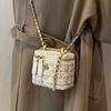 Elegant Mini Chain Bag For Women Stylish Box Design Soft Polyester With Multiple Colors