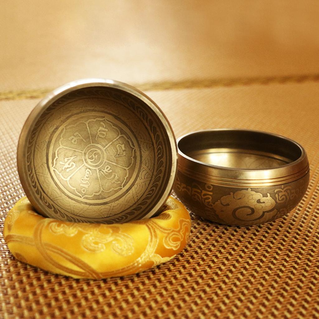 Тибетская поющая чаша Йога - Медитация Исцеляющий Звук Массаж Аутентичный ручной медитации Исцеляющий Звук