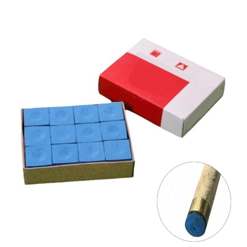 12 шт. мела для снукера, бильярдного кия, квадратные порошковые наконечники для бильярдных киев, аксессуары для снукера для игры в помещении.