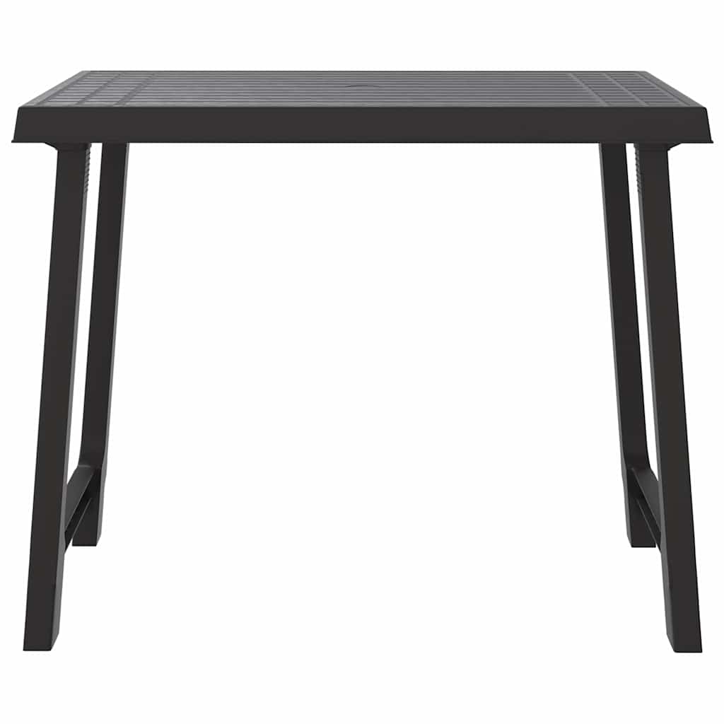 Camping Table Anthracite 79x56x64 cm PP Wood Look
