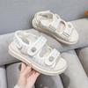 Flat Sandals Summer Women's Shoes Platform Velcro Fashion Casual Shoes Student Small Fragrant Roman Sandals
