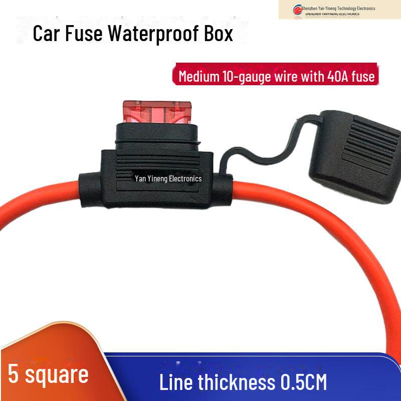 Водонепроницаемый автомобильный блок предохранителей с 30-сантиметровым проводом и держателем предохранителя