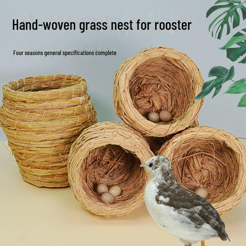 Гнездо курицы Рудин: Соломенный инкубатор и ящик для хранения яиц для ухода за домашними курами и теплого ландшафта.