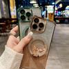 Applicable to iPhone16ProMax mobile phone case butterfly glitter bracket Apple 15 four corners anti-drop protective case