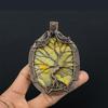 Tree Of Life Bumblebee Jasper Pendant, 999 Copper Wire Wrapped Gemstone Jewelry, Handmade Pendant, For Mother Day