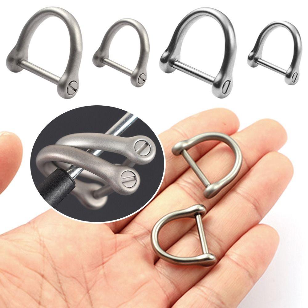 High Quality Buckles Titanium Alloy Carabiner 2 Sizes Shackle Key Ring Outdoor Accessories