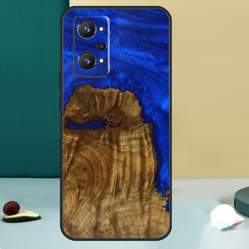 Кейс из смолы и дерева для Realme 13 12 10 11 14 Pro Plus GT 6 5 6T GT7 Pro C55 C53 C51 C21Y C25S C75 C67 C61
