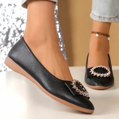 Мода Плюс Размер 2025 Горячая Распродажа Женские Балетки Уличные Кристальные Мягкая Подошва Слипоны Балетки Высокое Качество Повседневные Ежедневные Туфли для Ходьбы Zapatos