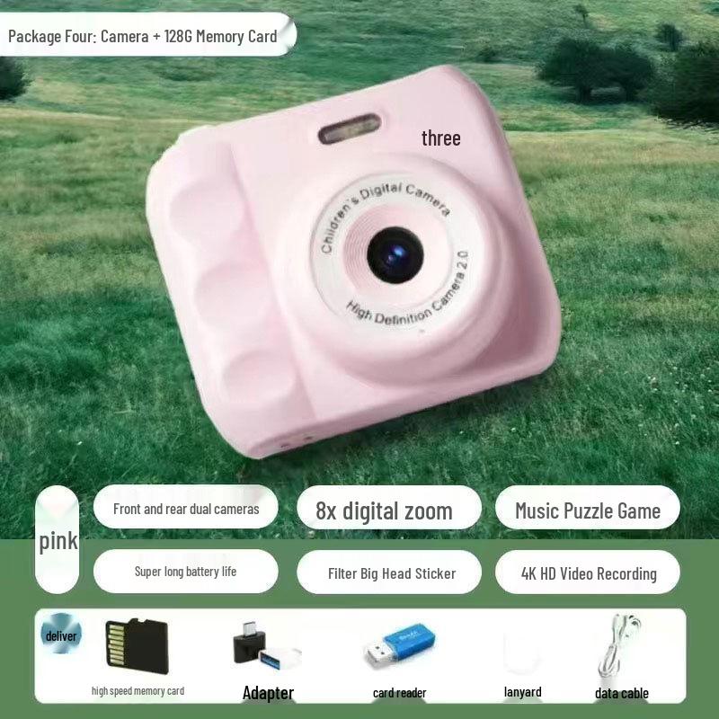 HD Dual Camera Instant Digital Camera for Students - Cute Design, Photo Upload to Phone