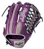 Rawlings HYPER TECH COLOR SYNC Baseball Glove Throw (GR5FHTCY719), Softball, Outfielder's, Purple/Gray, 12.75 Inches, Left-Handed