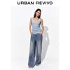 UR Women's Retro Drawstring Wide-Leg Denim Pants