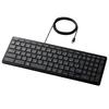 Elecom Keyboard Wired Works With Chromebook Certified Pantograph Type USB Type-C Connector Antibacterial Black TK-CB01UPKBK