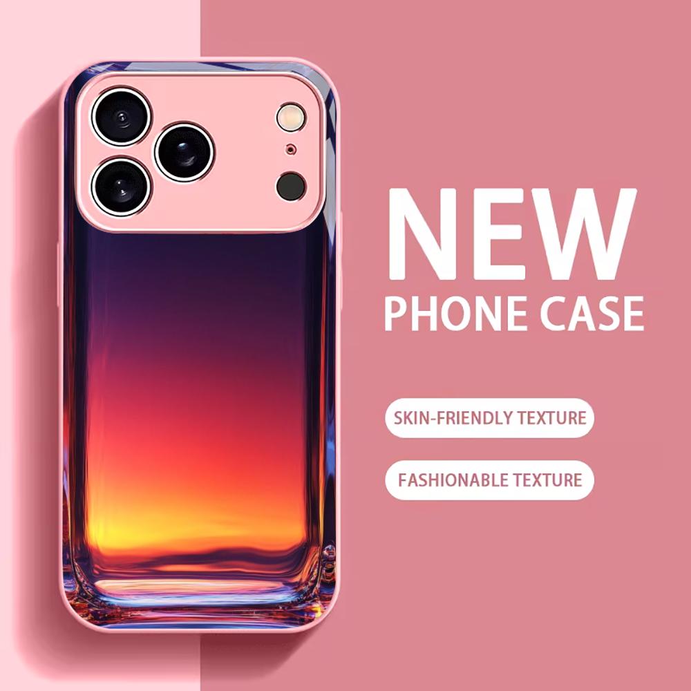 Стеклянный чехол Madam Protect с градиентом, Стеклянный чехол для телефона для iPhone 17 16 15 14 13 12 11pm Pro Plus, Ударопрочный чехол для мобильного телефона, Женский