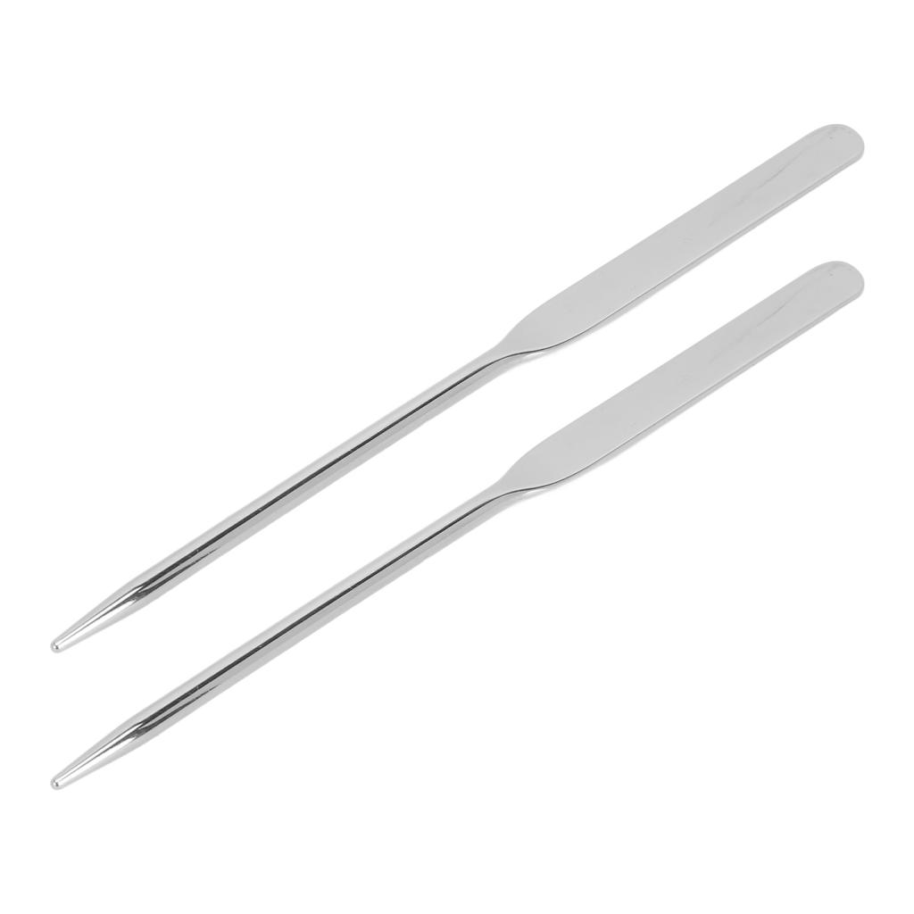 2 шт. шпатель для макияжа, профессиональный двусторонний шпатель для смешивания косметики из нержавеющей стали, инструмент для макияжа