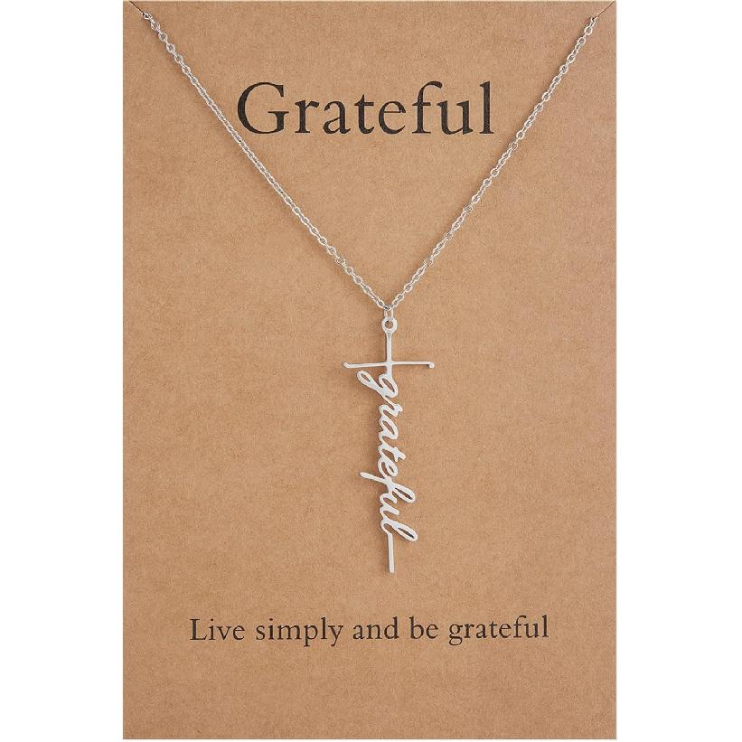 Lcherry Faith Cross Pendant Necklace for Women Religious Christian Jewelry Birthday Christmas Gifts for Women