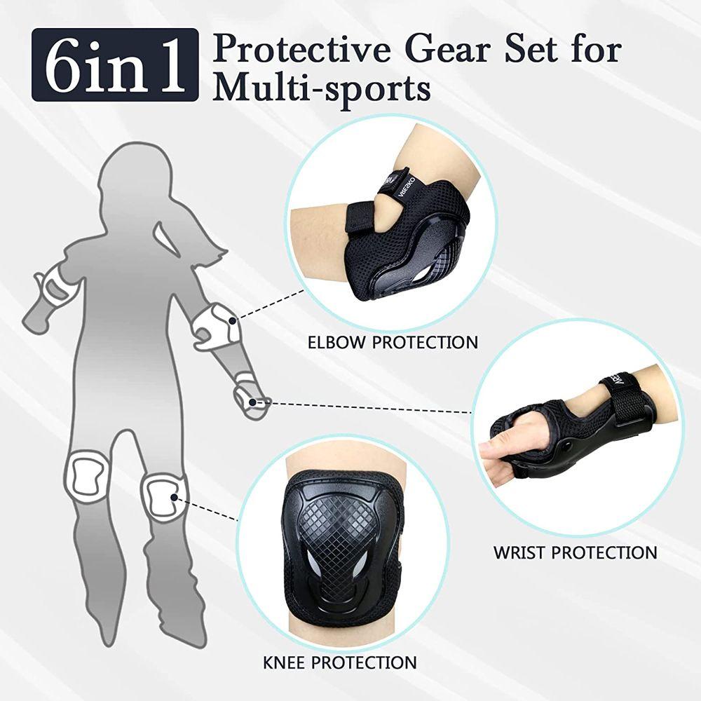 Комплекты для катания на коньках, велоспорта, защитная экипировка, набор наручей, детские наколенники, комплект налокотников