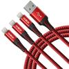 iPhone Charging Cable 3M Set of 3 iPhone Charging Lightning Long Heavy Duty Nylon Lightning USB Fast Charging & Data Transfer Cord Apple iPhone 14 13