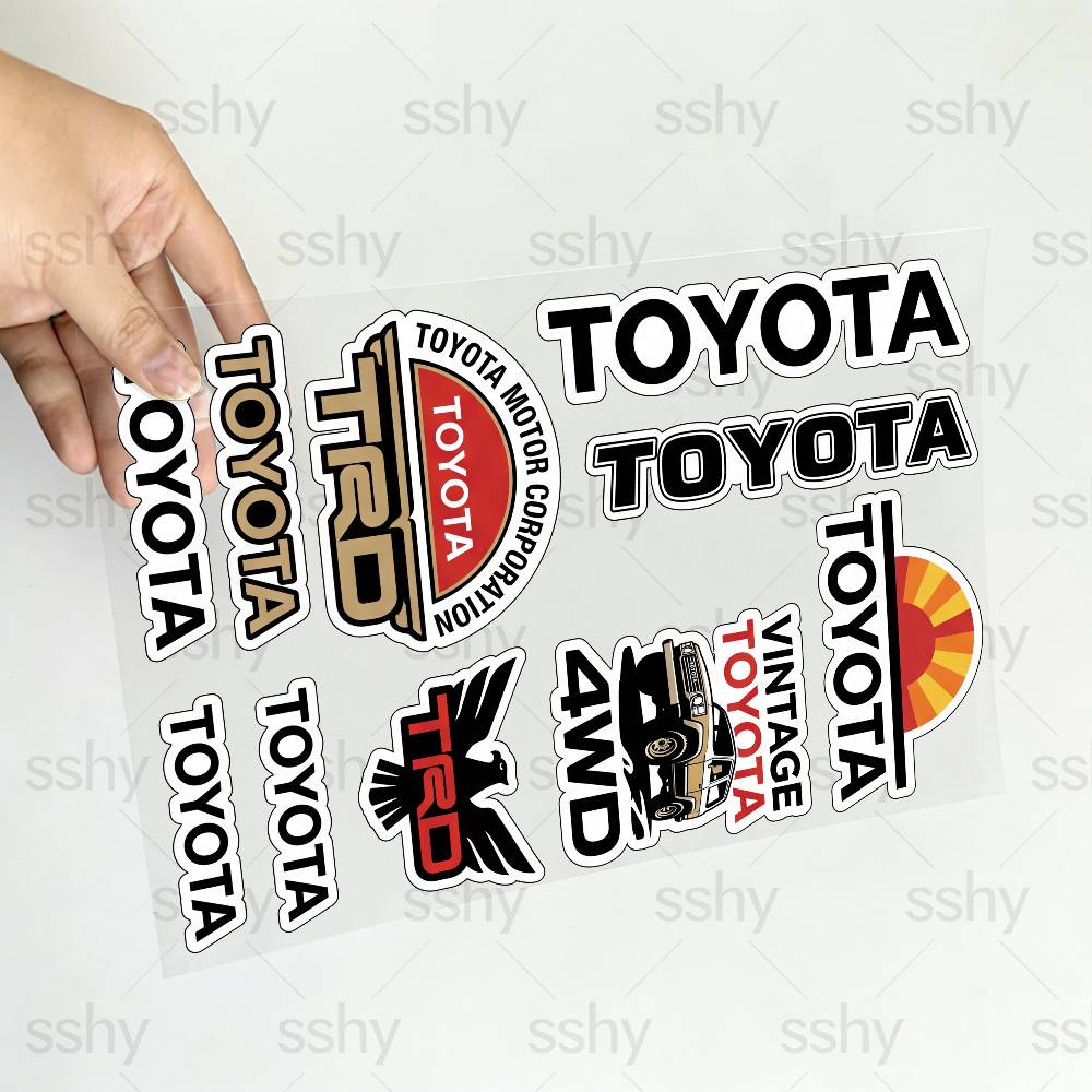 FOR TOYOTA TRO GR Universal Waterproof Reflective Decorative Decals Scratch Hide For Car Motorcycle Helmet Water Cup Fridge