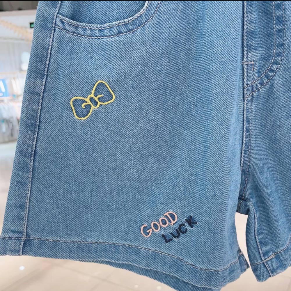 Mamimaka 2026 Summer New Product Girls' Fashion Denim Shorts